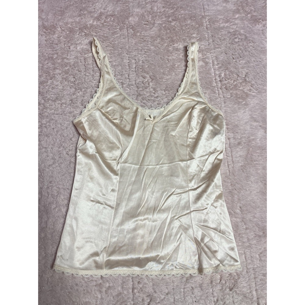 WARNER'S Perfect Measure VINTAGE Women's Size 32 Cami Undershirt Ivory Bin12
